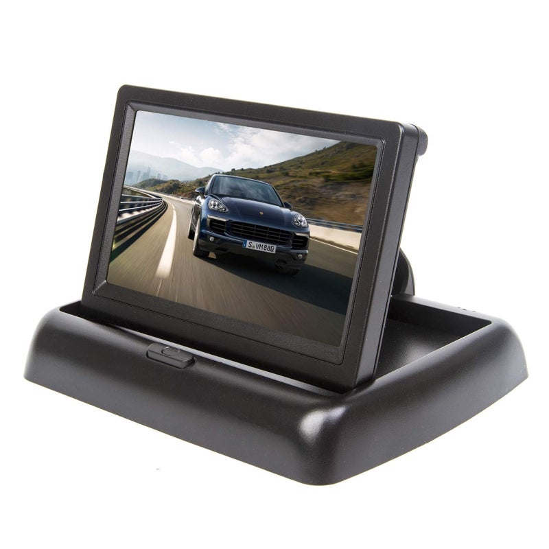 Yasoca 4.3 Inch Small Mini Digital Flip Down Foldable Monitor Screen for Car Truck Vehicle Rear View Reverse Parking Kits Home CCTV - Image 1